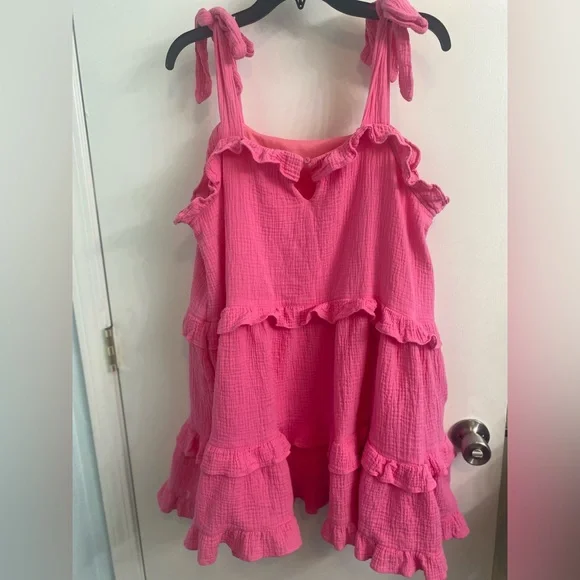 Altar'd State Pink Ruffle Tiered Sundress - Picture 4 of 8